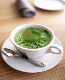 mint tea cup
